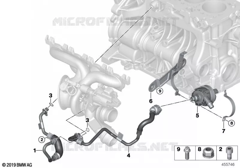 Système de refroid. turbocompresseur BMW BMW Série 7 2014 730Li A 730Li
