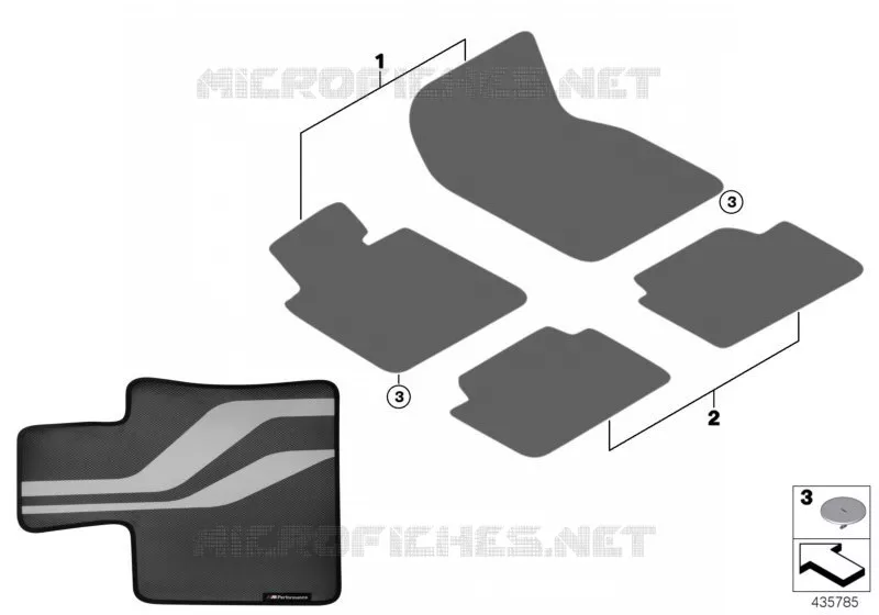 Tapis de sol M Performance BMW BMW Série 5 2012 525d N 525d