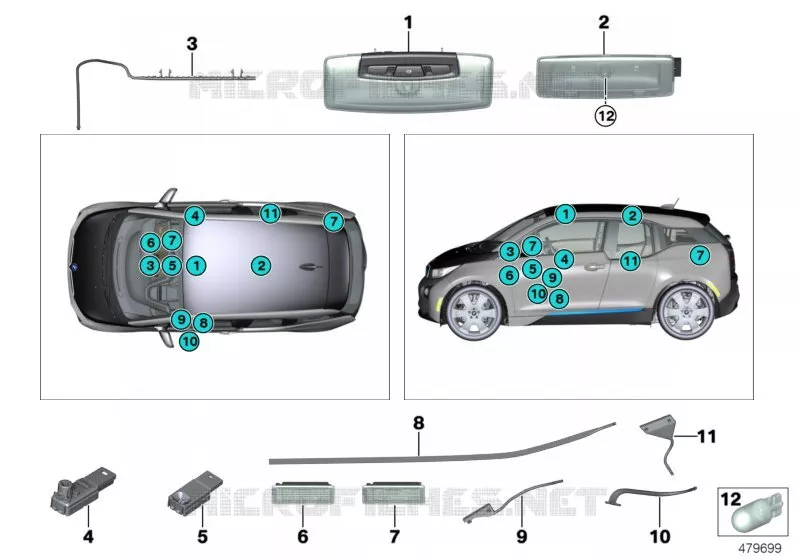 Témoins divers BMW BMW i3 2017 i3 A i3s 120Ah Rex