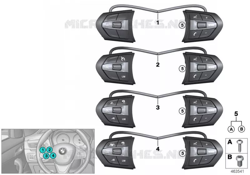 Touches volant multifonctions M-Sport BMW BMW X2 2017 X2 18dX N X2 18dX