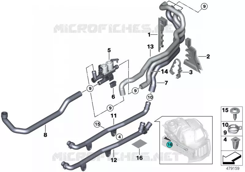 Tuyaux deau de refroidissement BMW BMW Série 7 2007 730Li A 730Li