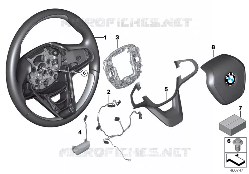 Volant bois avec airbag BMW BMW Série 7 2015 730Li A 730Li