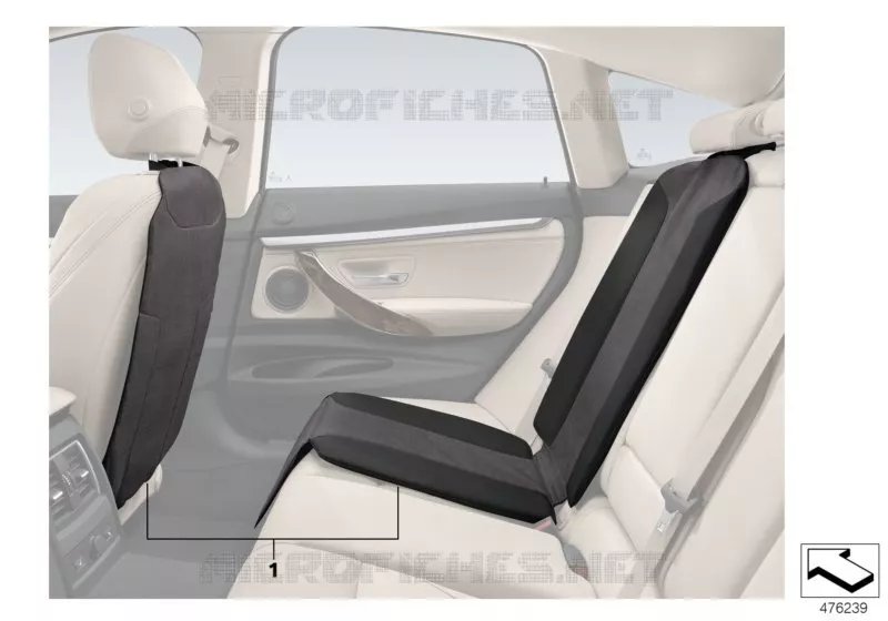 protège-dossier et support siège enfant BMW BMW Série 7 2007 740Li A 740Li