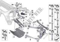 Cadre auxiliere arriere/suspension roues pour BMW 730LdX