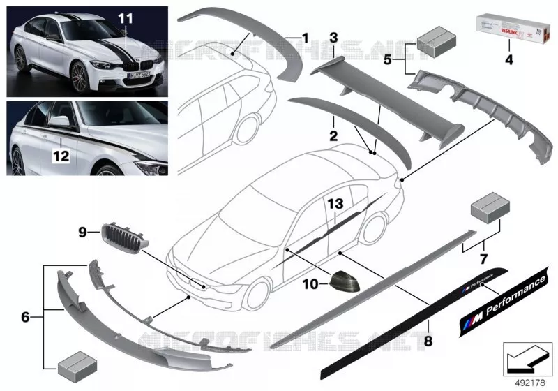 Accessoires M Performance BMW BMW Série 3 2011 318d N 318d