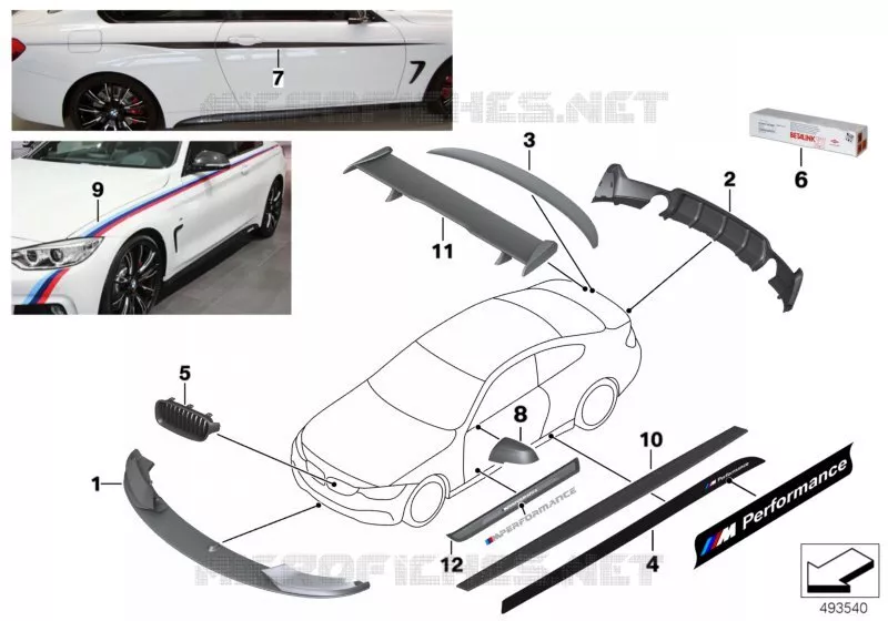 Accessoires M Performance BMW BMW Série 4 2015 418d N 418d
