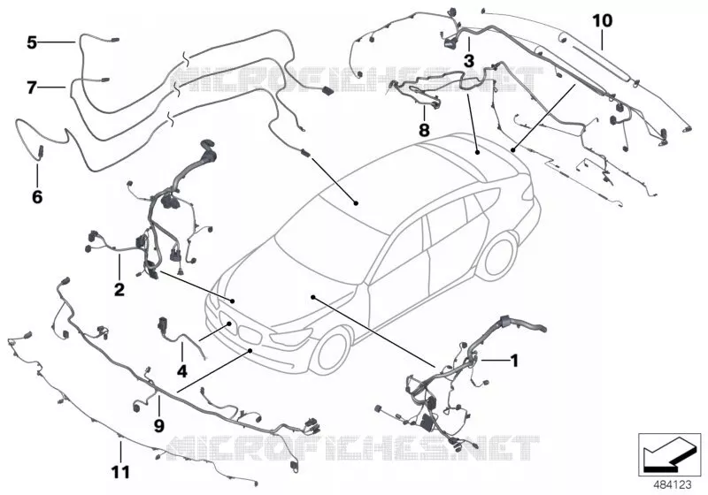 Cable de Rep.p faisceau de cabl.princip. BMW BMW Série 7 2007 730Li A 730Li