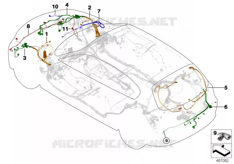 Cable de Rep.p faisceau de cabl.princip. BMW BMW X1 2016 X1 20d N X1 20d