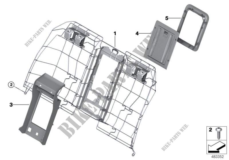 Cadre de siège arrière de base pour BMW 730LdX