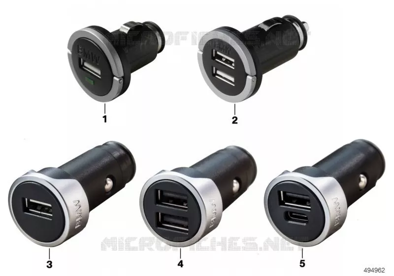 Chargeur USB BMW BMW BMW Série 7 2000 735Li A 735Li