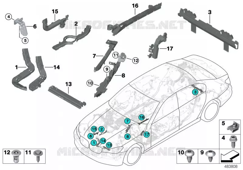 Guide cable BMW BMW Série 7 2014 750Li A 750Li