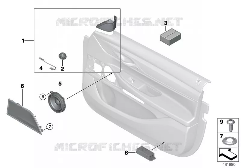 High End Sound System porte avant BMW BMW Série 7 2014 740Li A 740Li
