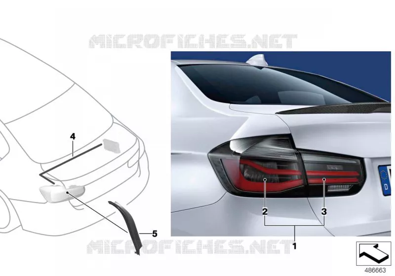 M Performance feux arrière BMW BMW Série 3 2014 320dX N 320dX