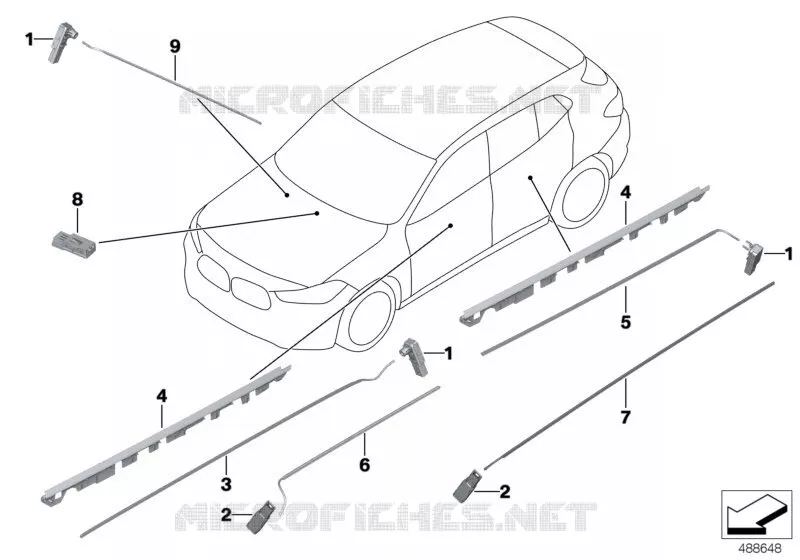Module à LED / fibre optique BMW BMW X2 2017 X2 M35iX N X2 M35iX
