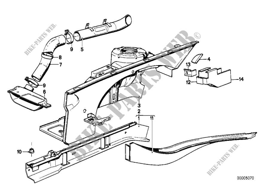 Passage de roue   Support moteur pour BMW 732i