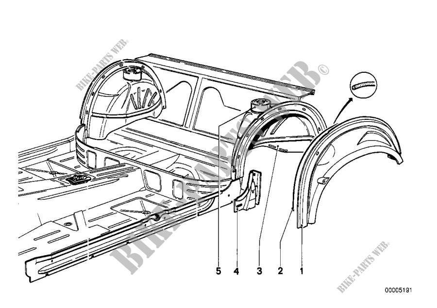 Passage de roue arrière pour BMW 520