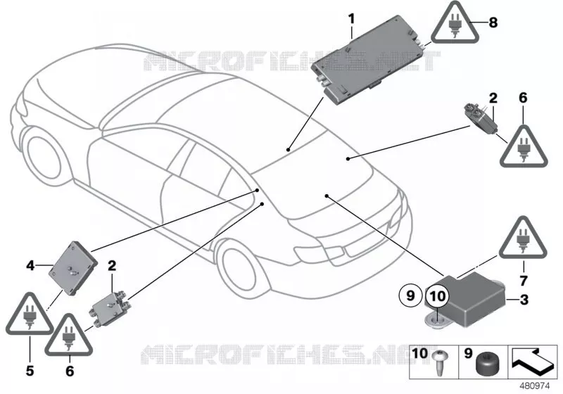 Pièces dantenne Diversity BMW BMW Série 5 2013 525d N 525d