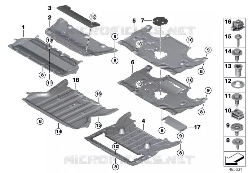 Protection de compartiment moteur BMW BMW Série 5 2016 540dX N 540dX