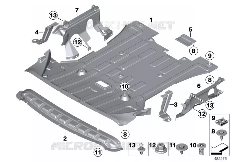 Protection de compartiment moteur BMW BMW X4 2013 X4 35dX N X4 35dX