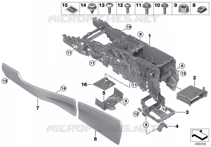Support console centrale BMW BMW X5 2012 X5 M50dX A X5 M50dX