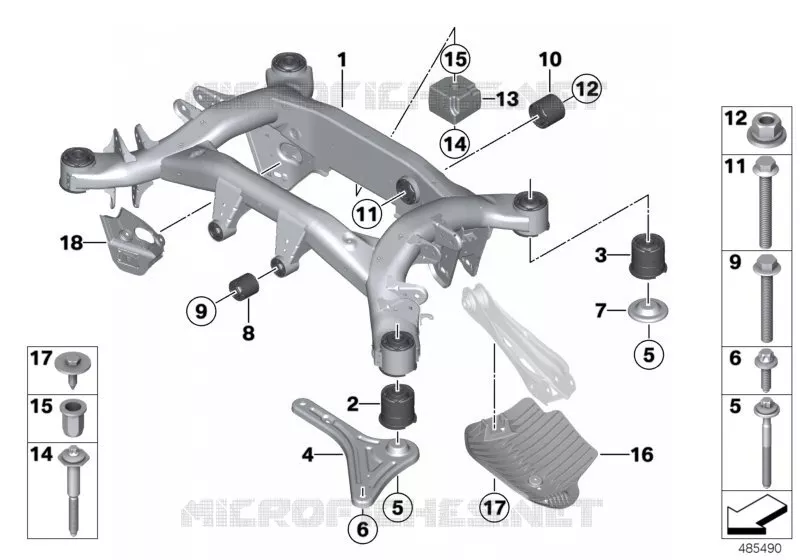 Support de lessieu arriere BMW BMW X4 2013 X4 30dX N X4 30dX