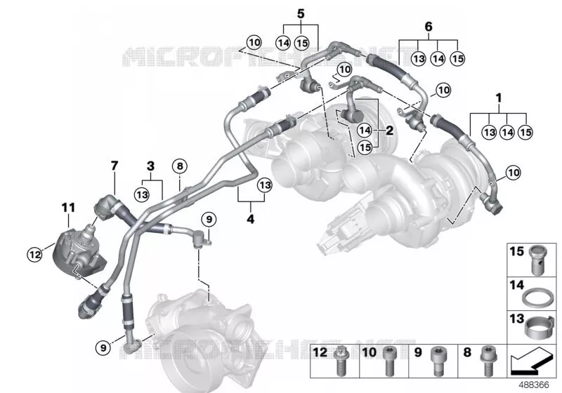 Système de refroid. turbocompresseur BMW BMW Série 8 2018 M8 A M8