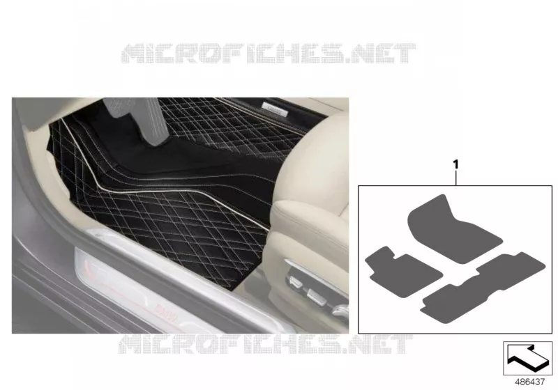 Tapis de sol Exclusive BMW BMW Série 7 2014 750Li A 750Li