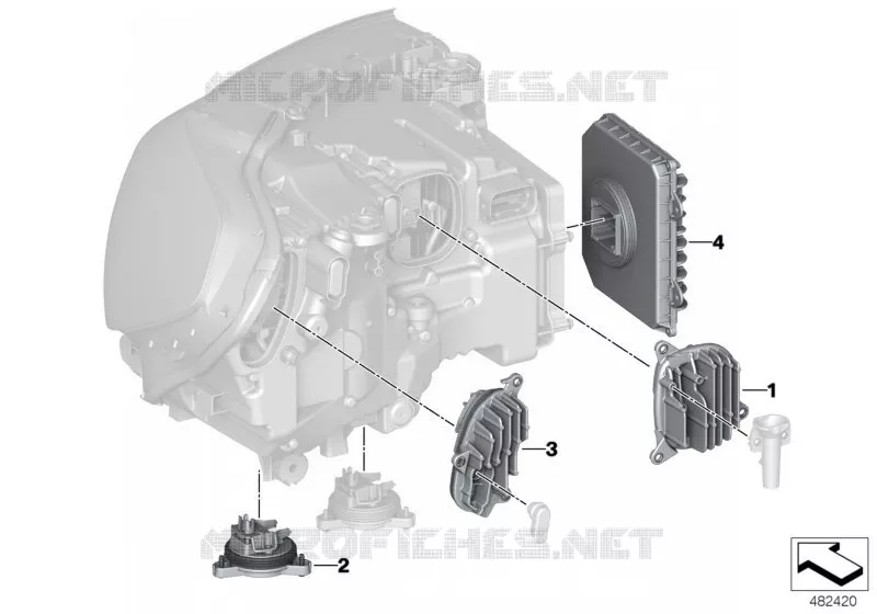 pièces électroniques projecteurs BMW BMW X4 2018 X4 M A X4 M