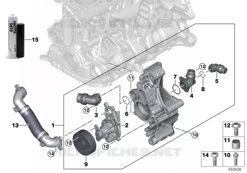 système de refroid., pompe à liquide BMW BMW Série 7 2018 730Li A 730Li