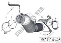 Catalyseur proche du moteur pour BMW X3 20iX (TR56)