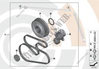 Kit de réparation amortisseur vibrations pour BMW X6 30dX