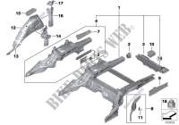 Passage de roue ar/elements de plancher pour BMW 520d