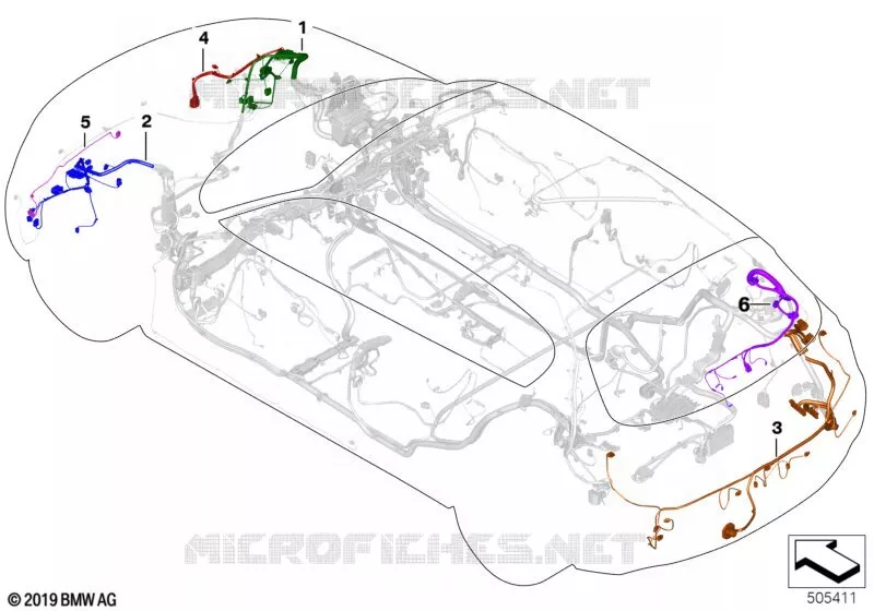 Cable de Rep.p faisceau de cabl.princip. BMW BMW Série 2 2016 M2 Competition N M2 Competition