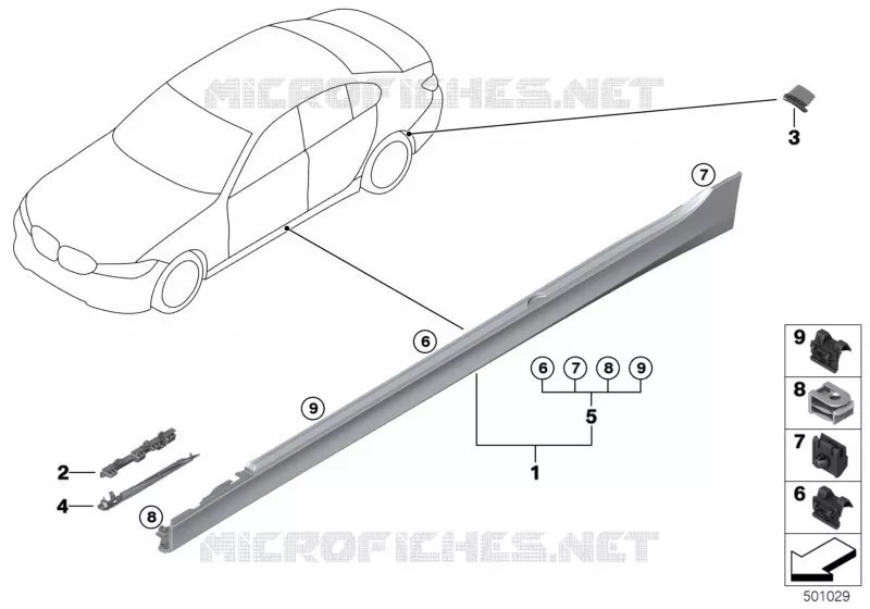 Cache bas de caisse / passage roue BMW BMW Série 3 2018 330dX N 330dX