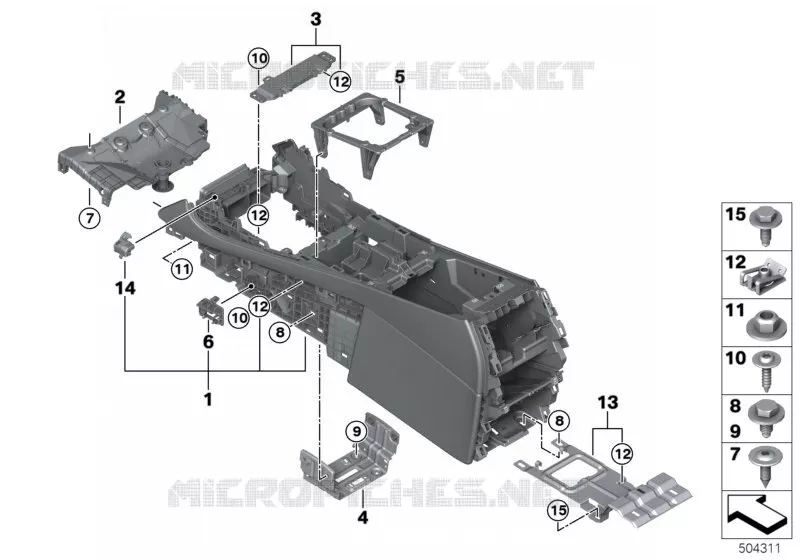 Console centrale BMW BMW X7 2017 X7 30dX A X7 30dX