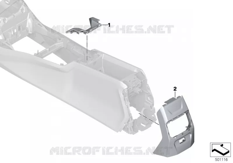 Elément rapporté console centrale BMW BMW Série 1 2018 118d N 118d