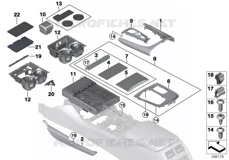 Elément rapporté console centrale BMW BMW Série 7 2018 730Li A 730Li