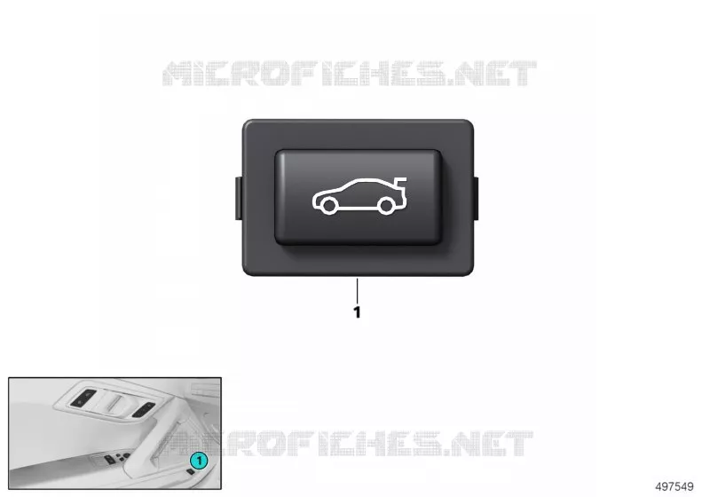 Interrupt.p deverrouillage coffre a bag. BMW BMW Z4 2017 Z4 30i N Z4 30i