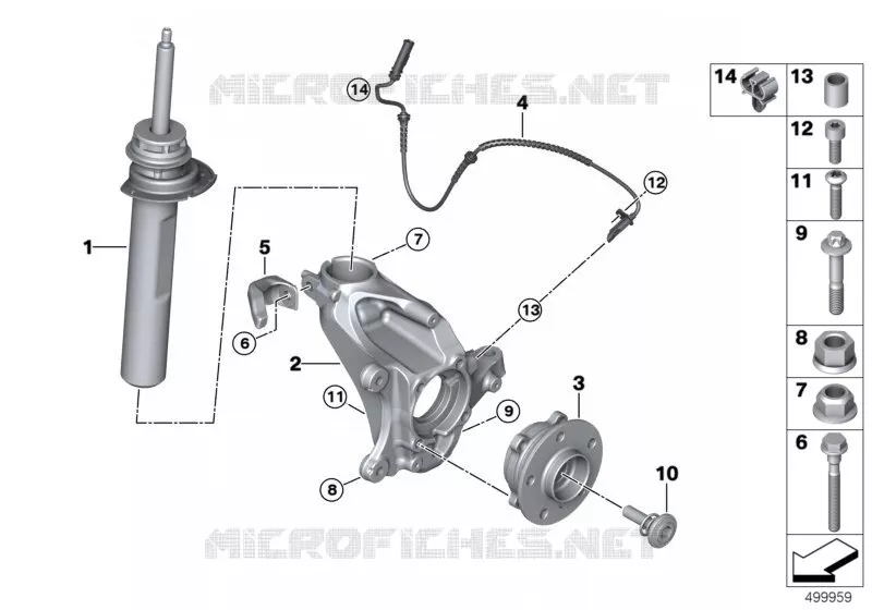Jambe suspension av./Palier pivot/Roue BMW BMW X1 2018 X1 18dX N X1 18dX
