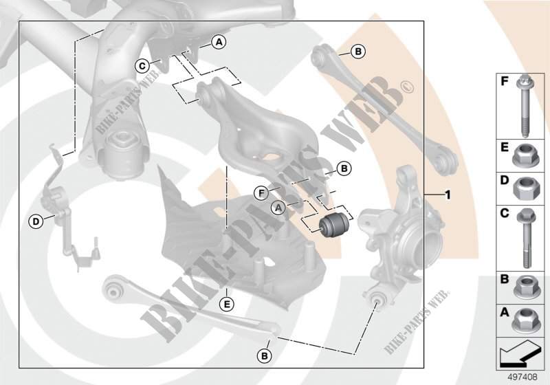 Kit de réparation articulation à rotule pour BMW X6 50iX 4.4