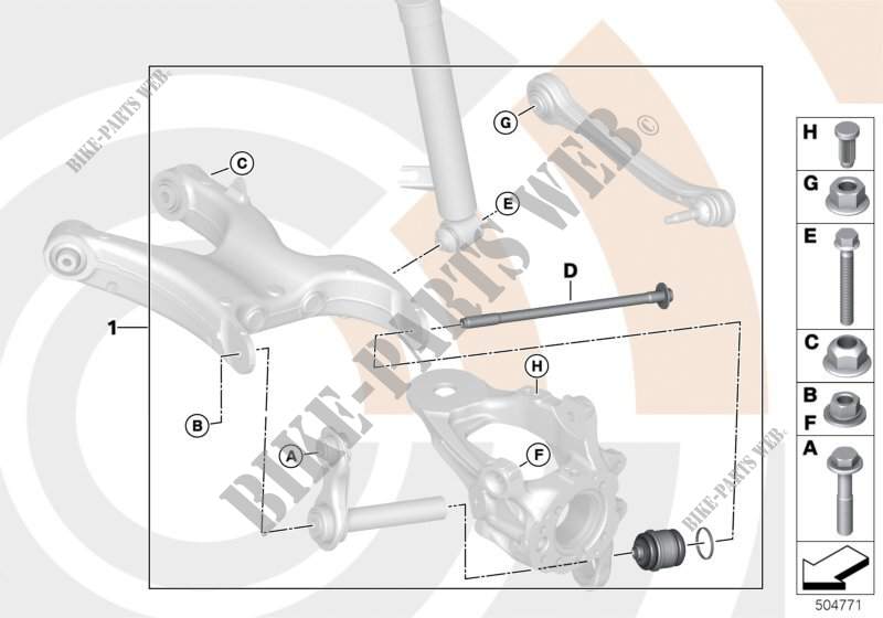 Kit de réparation articulation à rotule pour BMW X6 50iX 4.4