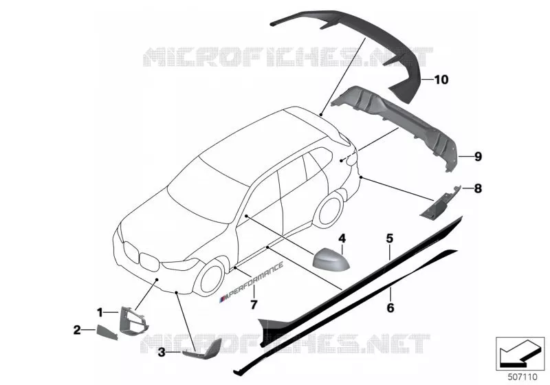 M Performance accessoires aérodynamiques BMW BMW X5 2018 X5 25dX A X5 25dX