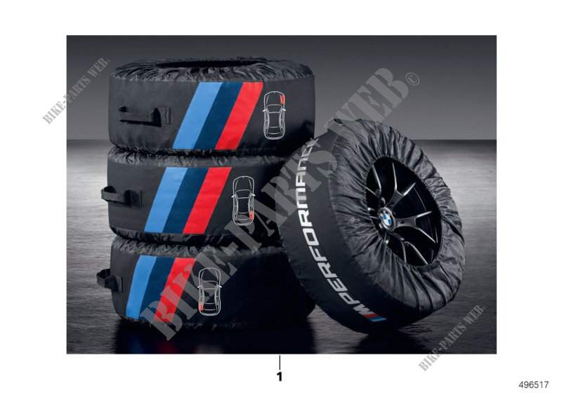 M Performance housses de pneu pour BMW 750LdX