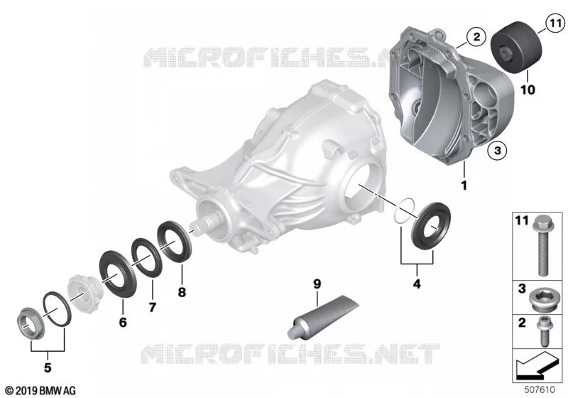 Pièces pour pont arrière BMW BMW Série 7 2007 750Li A 750Li