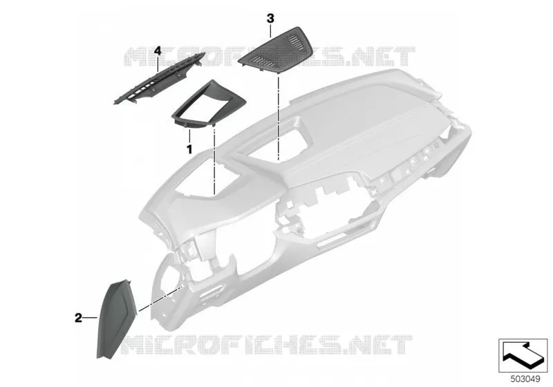 Planche bord Individual éléments rapp. BMW BMW X5 2017 X5 M50dX A X5 M50dX