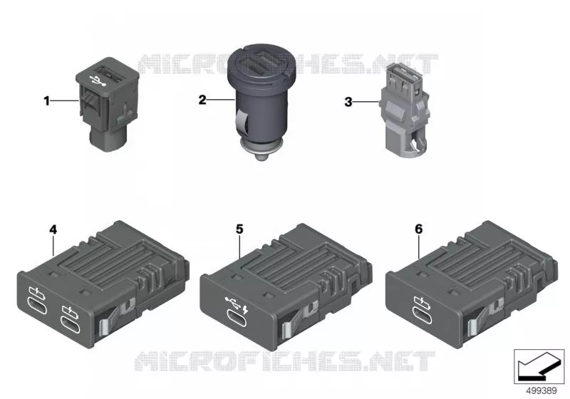 Prise USB BMW BMW Série 7 2015 730Li A 730Li