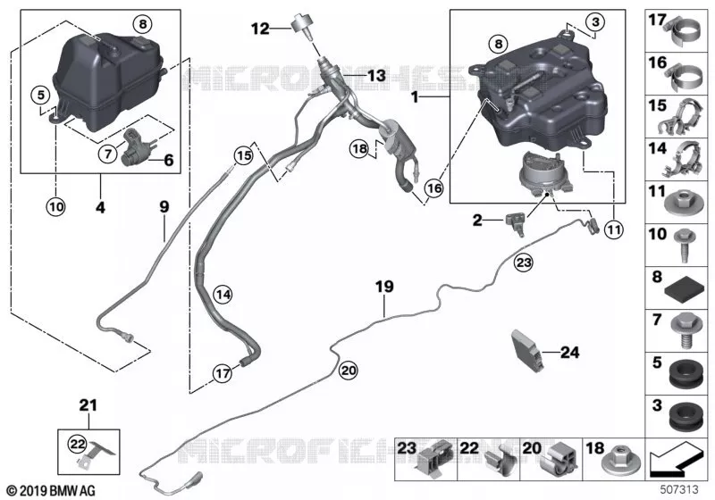 Système SCR BMW BMW Série 5 2017 520d N 520d