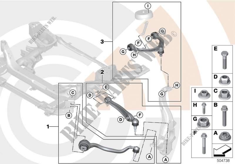 Kit réparation bras susp. transversal pour BMW X6 50iX 4.4